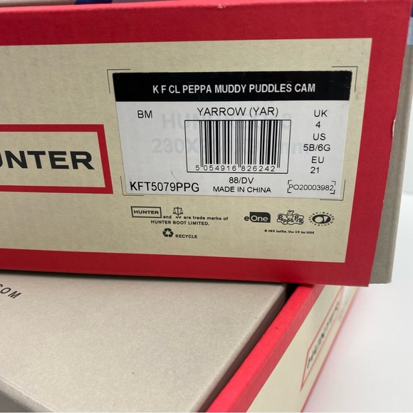 Hunter Peppa Pig Baby Rain Boots Yellow Size 5 NIB - Picture 8 of 9